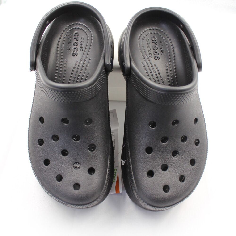 NEW Crocs Classic Bag Clog Black Platform Women Size 7 206302-001 - Picture 6 of 9